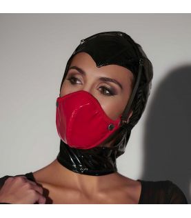 PRINCESSE Masque vinyle noir / rouge